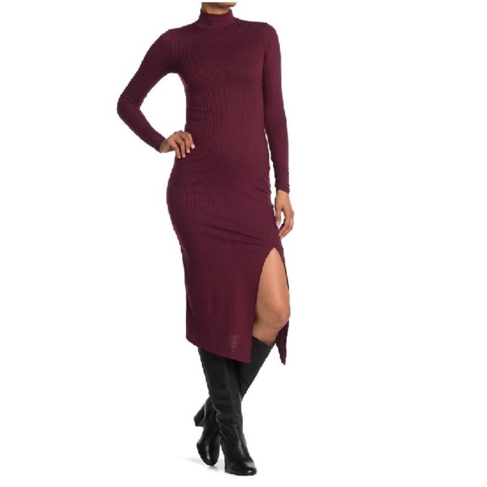 AFRM Joyce Mock Neck Midi Dress